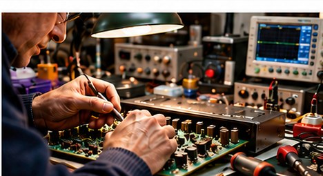 Praca serwisowa przy elektronice i sprzęcie audio